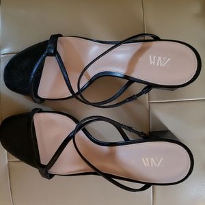 Black Zara strappy mule